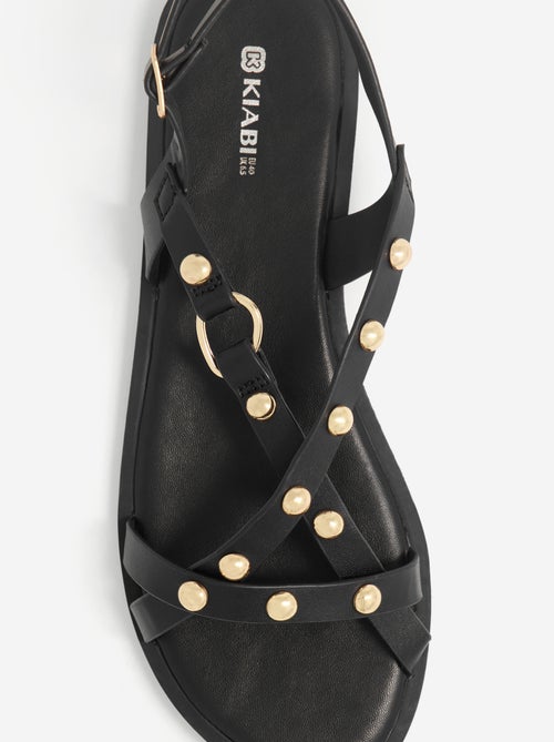 Sandali piatti con dettagli borchie - Kiabi