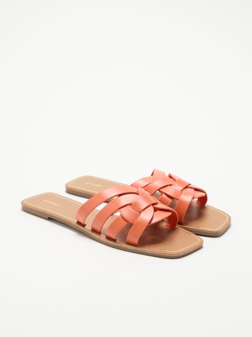 Sandali piatti con fascette incrociate - Kiabi