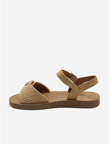Sandali piatti con fibbia