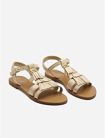 Sandali piatti con frange