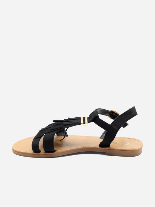 Sandali piatti con frange - Kiabi
