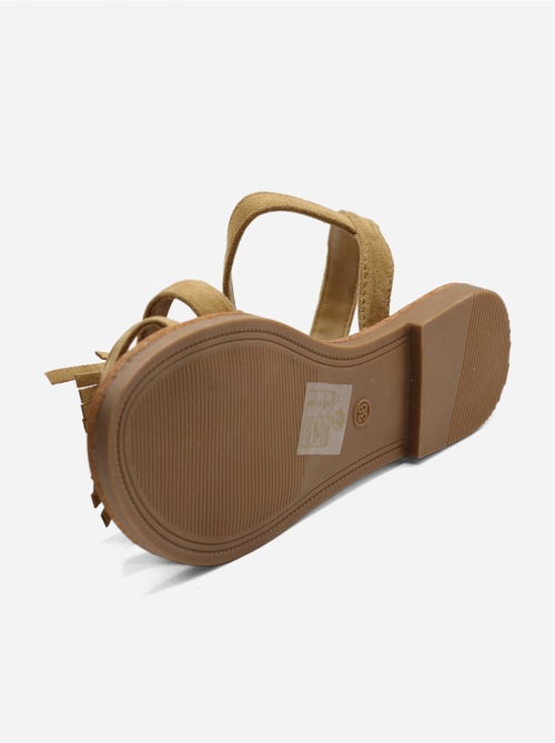 Sandali piatti con frange - Kiabi