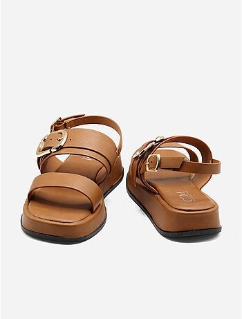 Sandali piatti con zeppa
