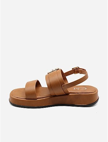 Sandali piatti con zeppa