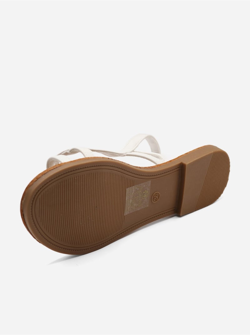 Sandali piatti da infilare - C M Bianco - Kiabi