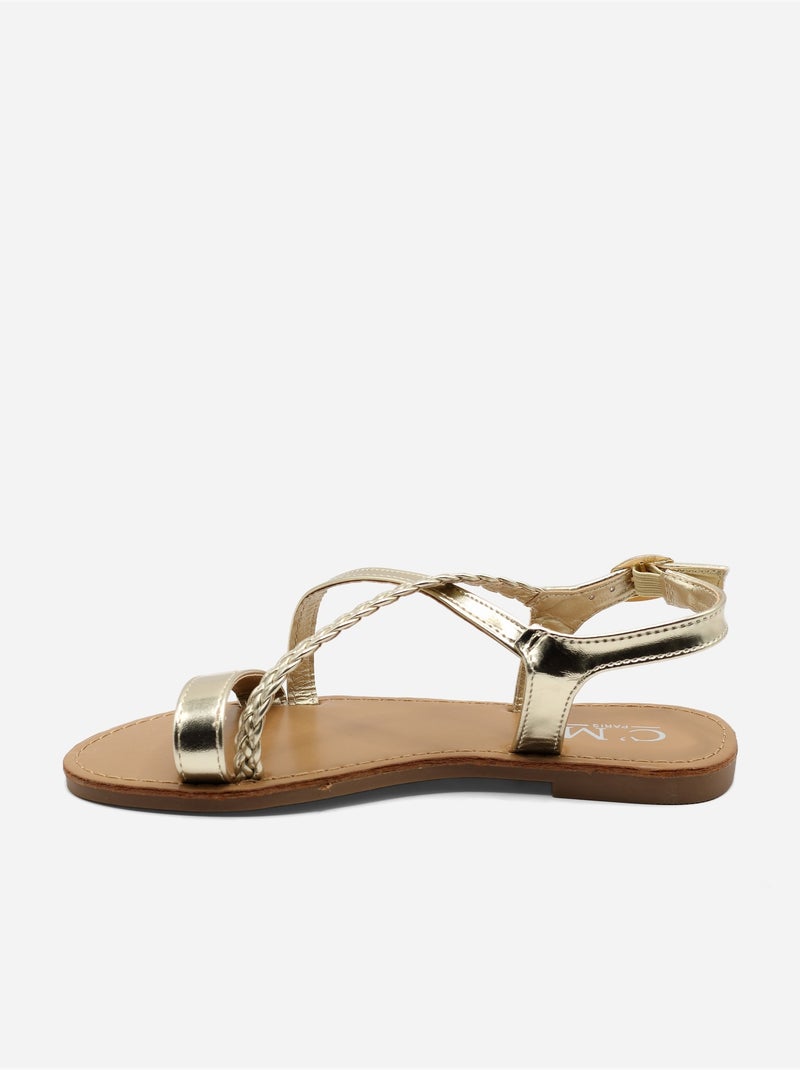 Sandali piatti da infilare - C M Dorato/Oro - Kiabi