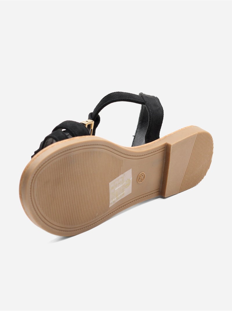 Sandali piatti da infilare - C M Nero - Kiabi