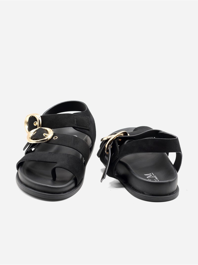 Sandali piatti da infilare - C M Nero - Kiabi