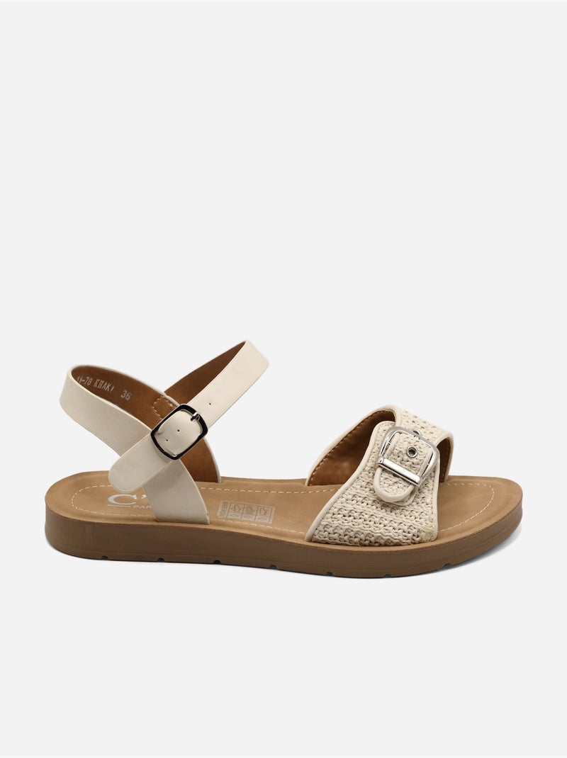 Sandali piatti da infilare - C M Verde - Kiabi