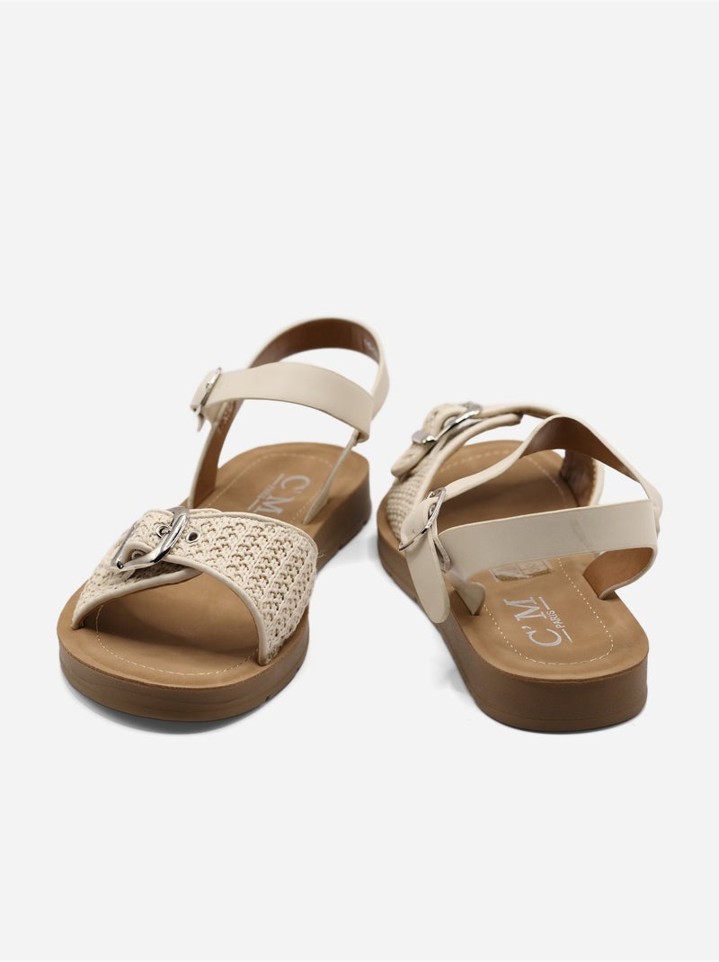 Sandali piatti da infilare - C M Verde - Kiabi