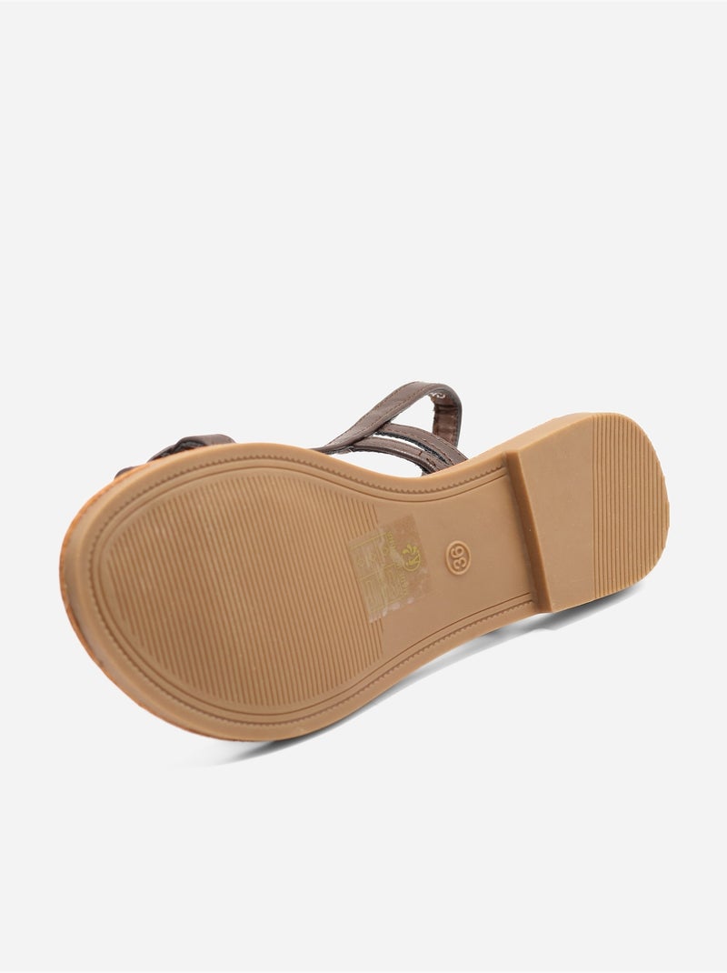 Sandali piatti dal design raffinato Marrone - Kiabi