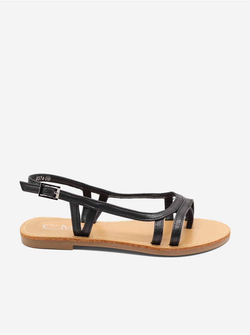 Sandali piatti dal design raffinato Nero - Kiabi