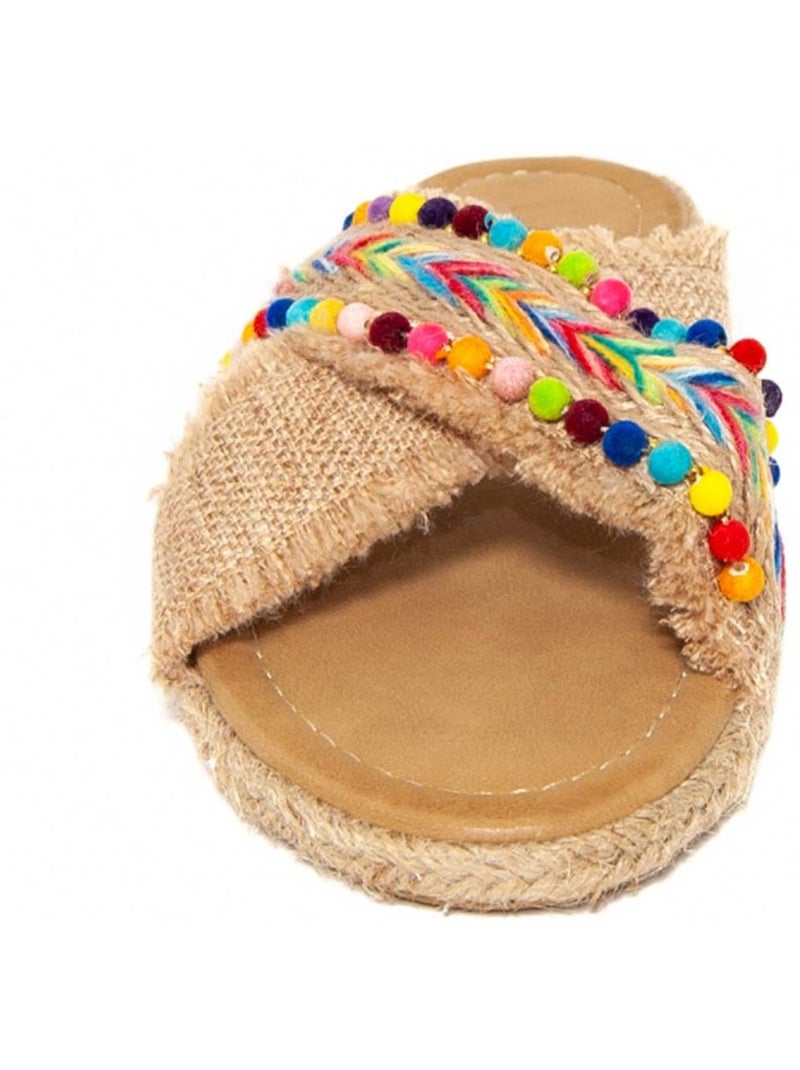 Sandali Piatti Materiale Sintetico Montevita Beige - Kiabi