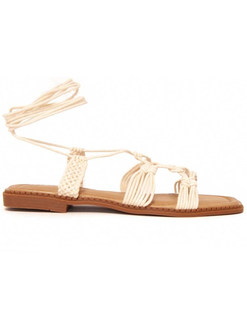 Sandali Piatti Materiale Sintetico Montevita Bianco - Kiabi
