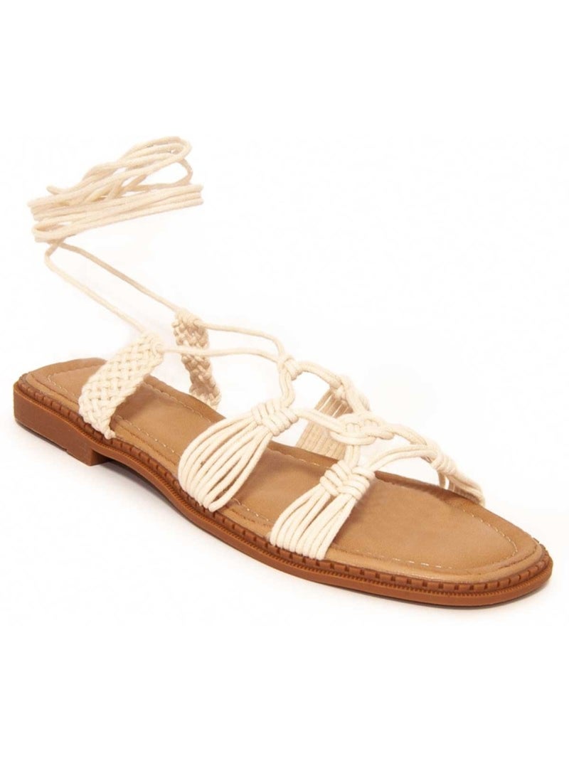 Sandali Piatti Materiale Sintetico Montevita Bianco - Kiabi