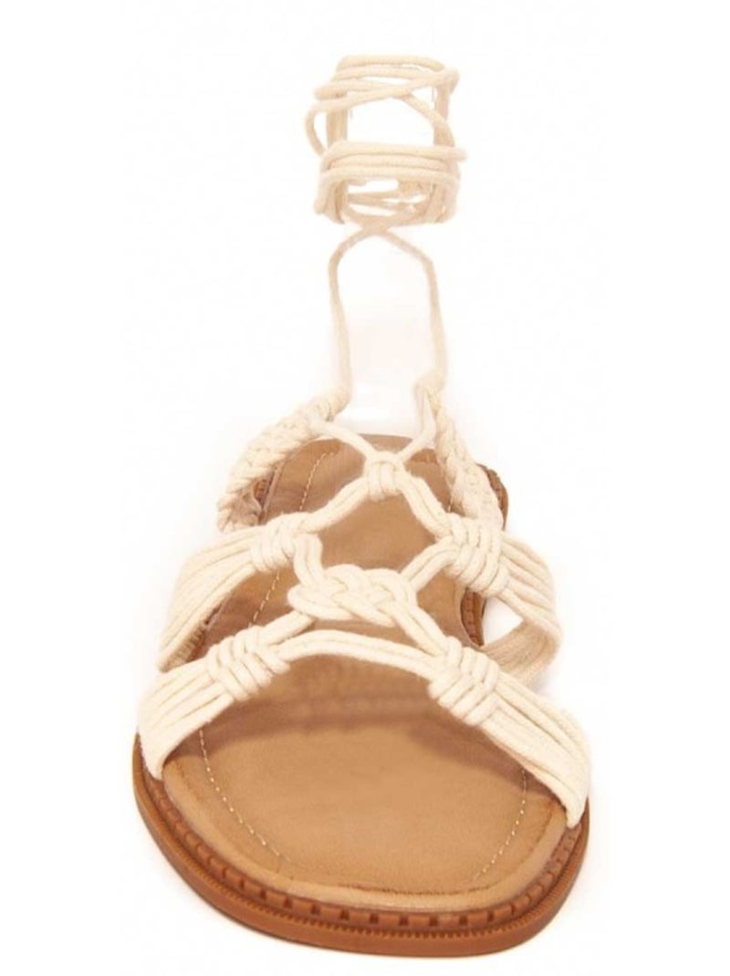 Sandali Piatti Materiale Sintetico Montevita Bianco - Kiabi