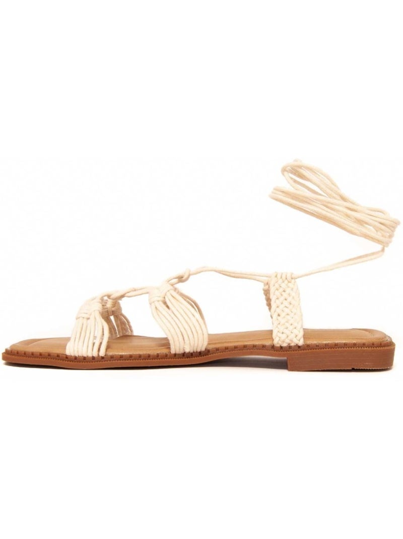 Sandali Piatti Materiale Sintetico Montevita Bianco - Kiabi
