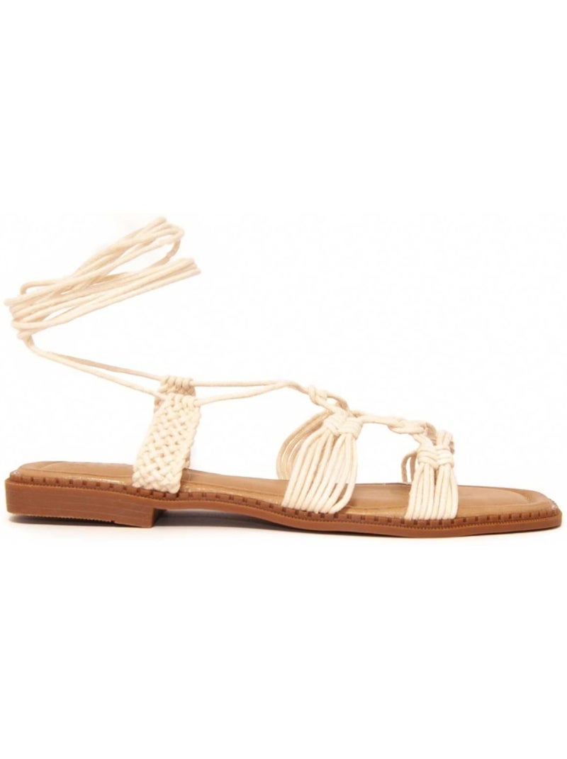 Sandali Piatti Materiale Sintetico Montevita Bianco - Kiabi