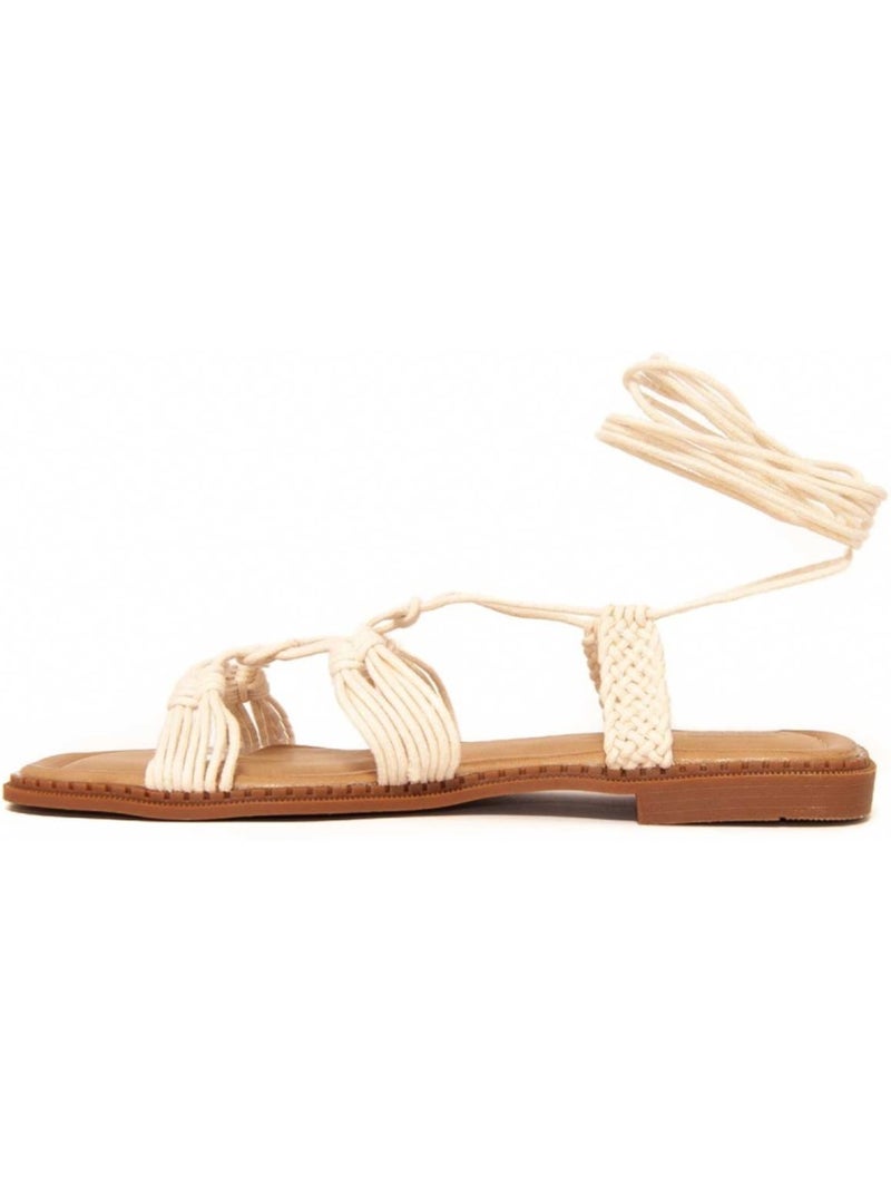 Sandali Piatti Materiale Sintetico Montevita Bianco - Kiabi