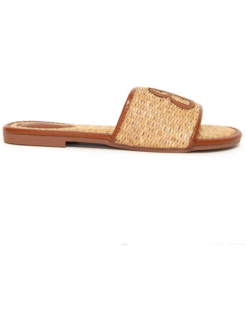 Sandali Piatti Materiale Sintetico Montevita Cammello - Kiabi
