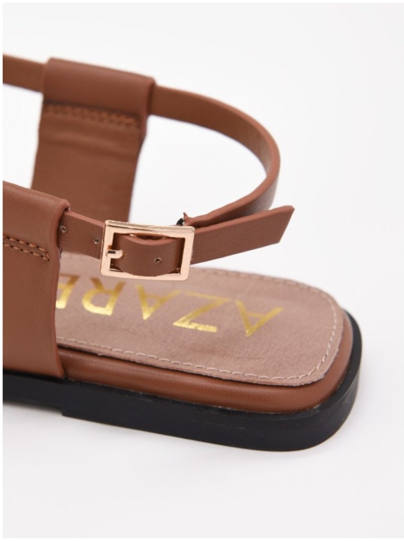 Sandali Piatti Materiale Sintetico Montevita Cammello - Kiabi