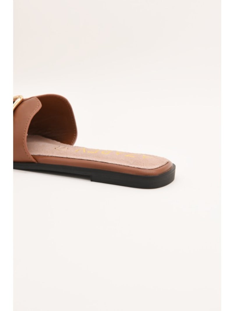 Sandali Piatti Materiale Sintetico Montevita Cammello - Kiabi