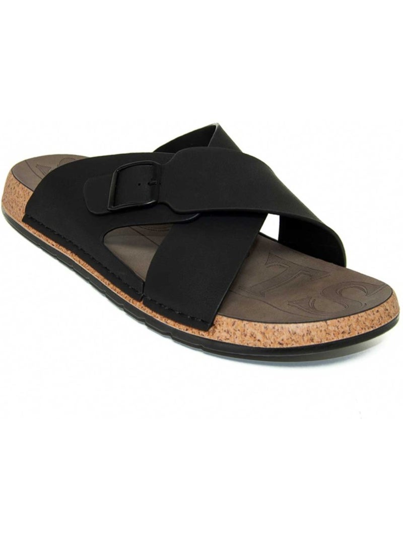 Sandali Piatti Materiale Sintetico Montevita Nero - Kiabi