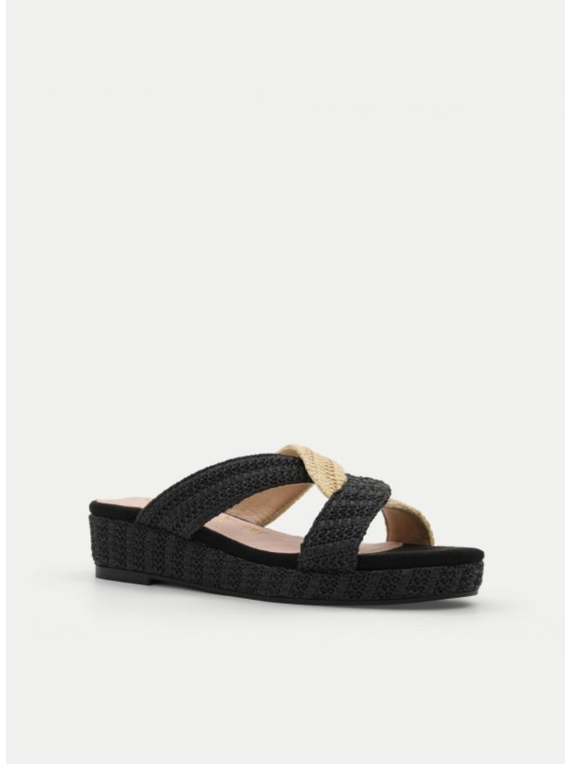 Sandali Piatti Materiale Sintetico Montevita Nero - Kiabi