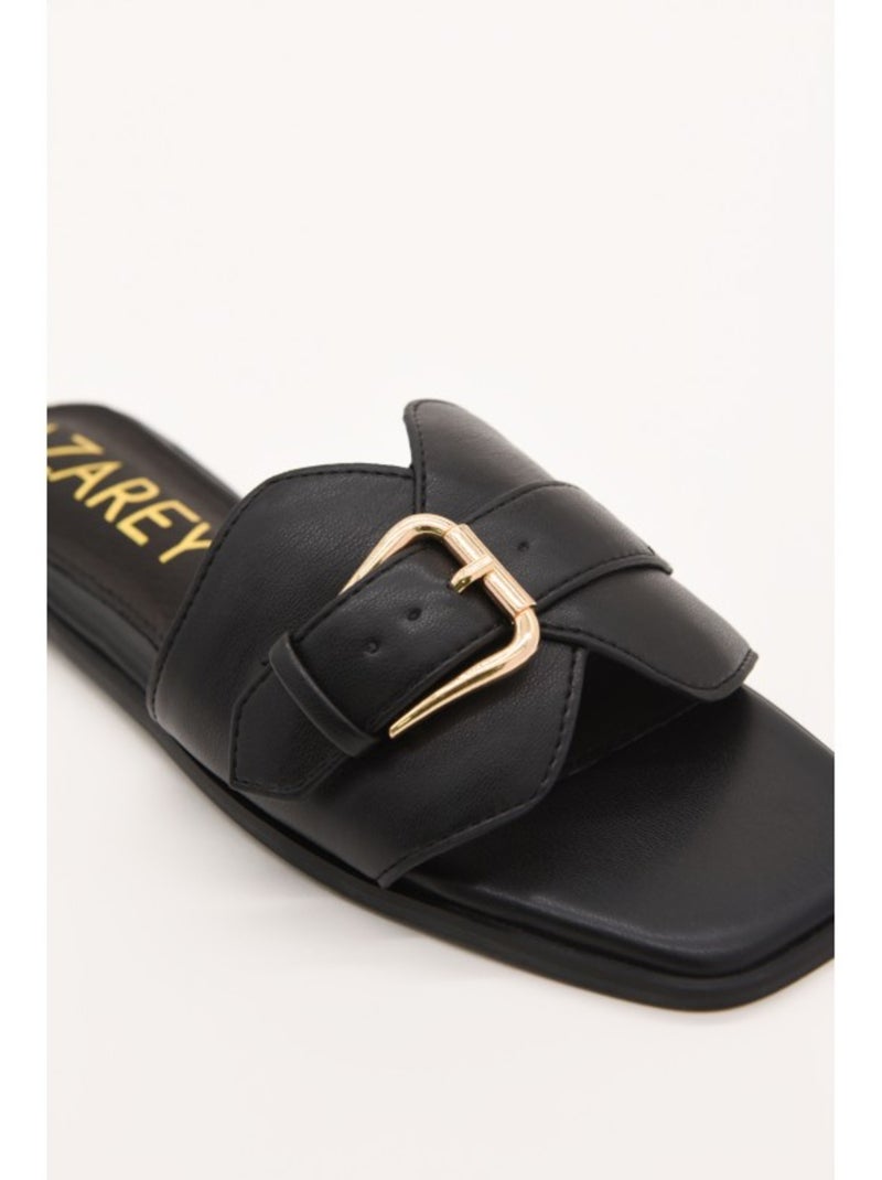 Sandali Piatti Materiale Sintetico Montevita Nero - Kiabi