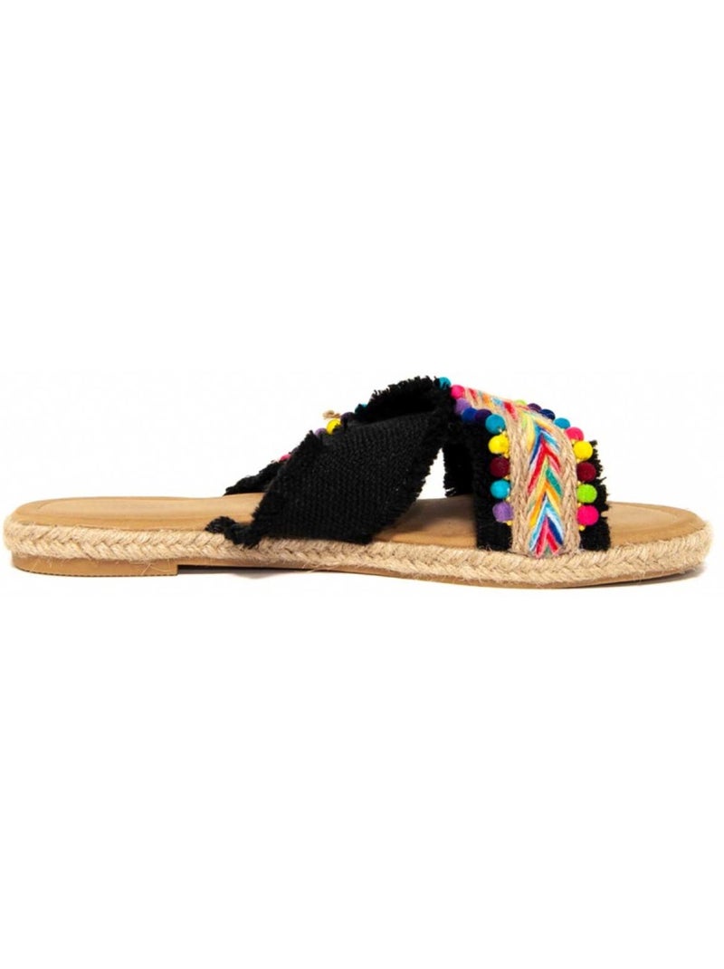 Sandali Piatti Materiale Sintetico Montevita Nero - Kiabi