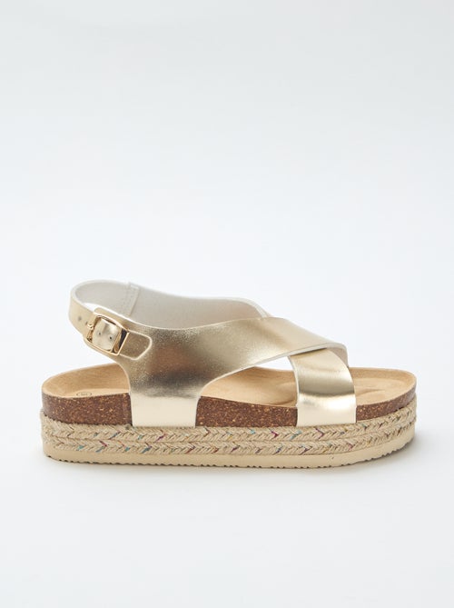 Sandali platform con fascette incrociate - Kiabi