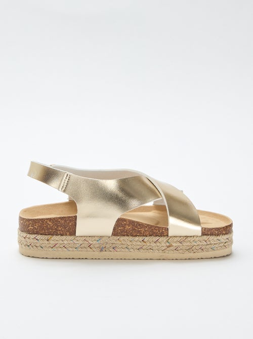 Sandali platform con fascette incrociate - Kiabi