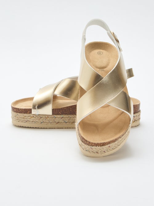 Sandali platform con fascette incrociate - Kiabi