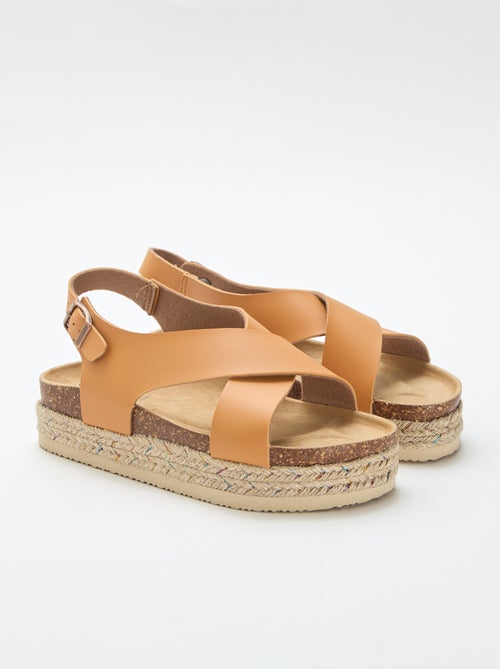 Sandali platform con fascette incrociate - Kiabi