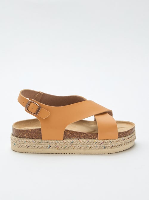 Sandali platform con fascette incrociate - Kiabi