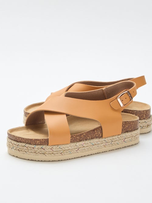 Sandali platform con fascette incrociate - Kiabi