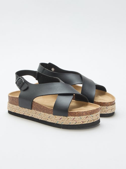Sandali platform con fascette incrociate - Kiabi