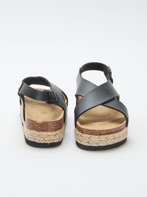 Sandali platform con fascette incrociate - Kiabi
