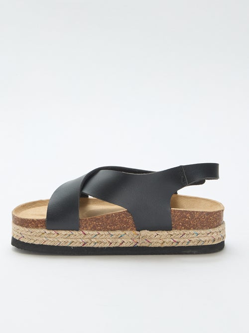 Sandali platform con fascette incrociate - Kiabi