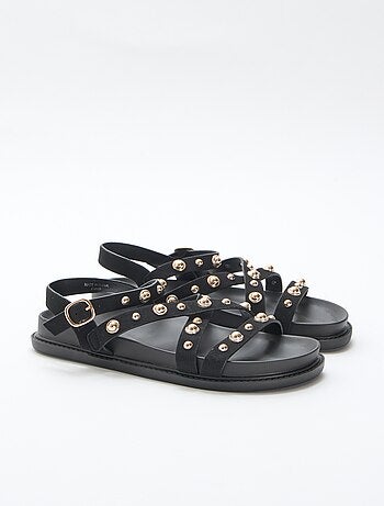 Sandali platform con listini borchiati