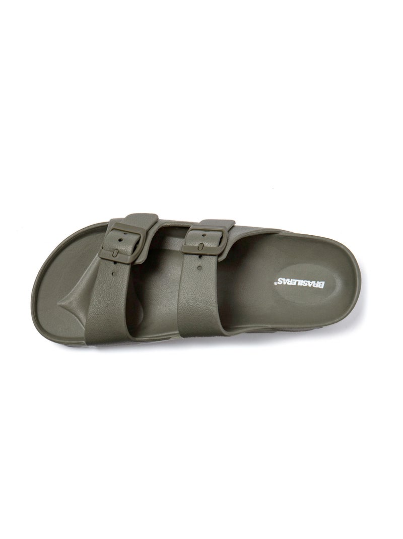 Sandali playa unisex Brasileras suola in gomma Verde scuro - Kiabi