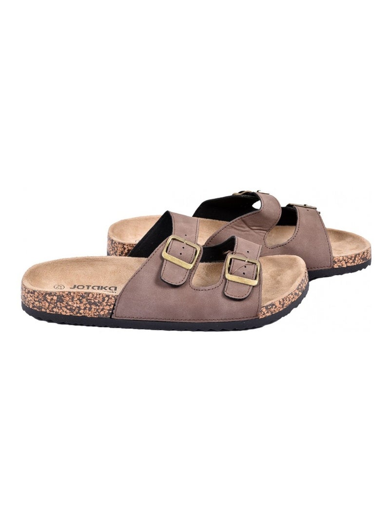 Sandali PREMIUM Fibbia Marrone - Kiabi