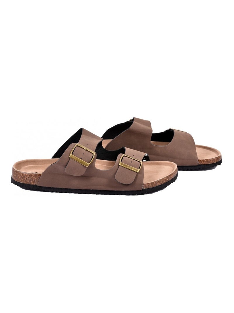 Sandali PREMIUM Fibbia Marrone - Kiabi