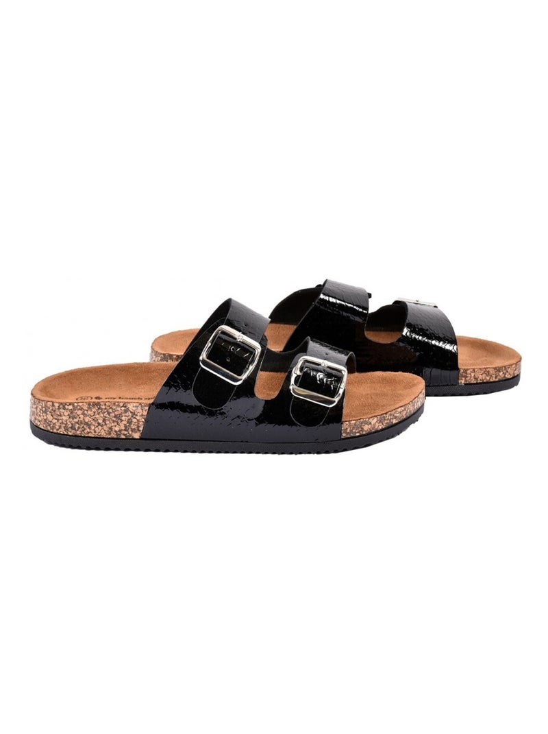 Sandali PREMIUM Fibbia Nero - Kiabi