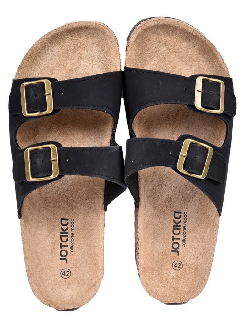 Sandali PREMIUM Fibbia Nero - Kiabi