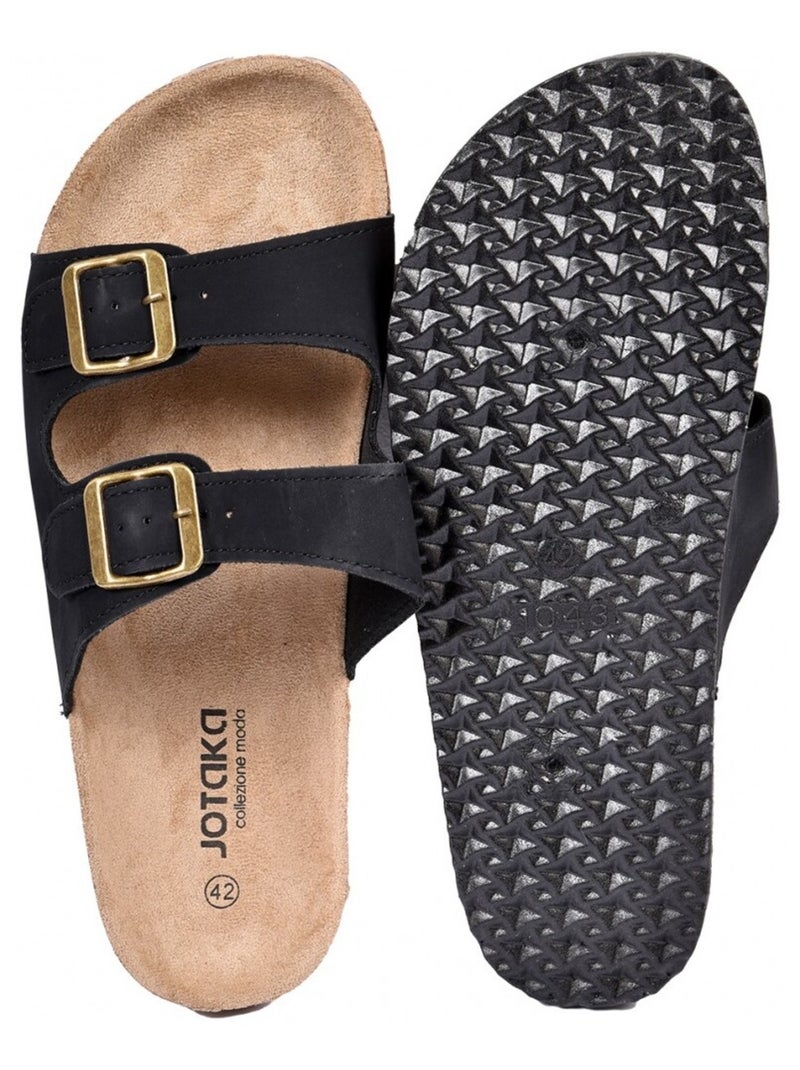 Sandali PREMIUM Fibbia Nero - Kiabi