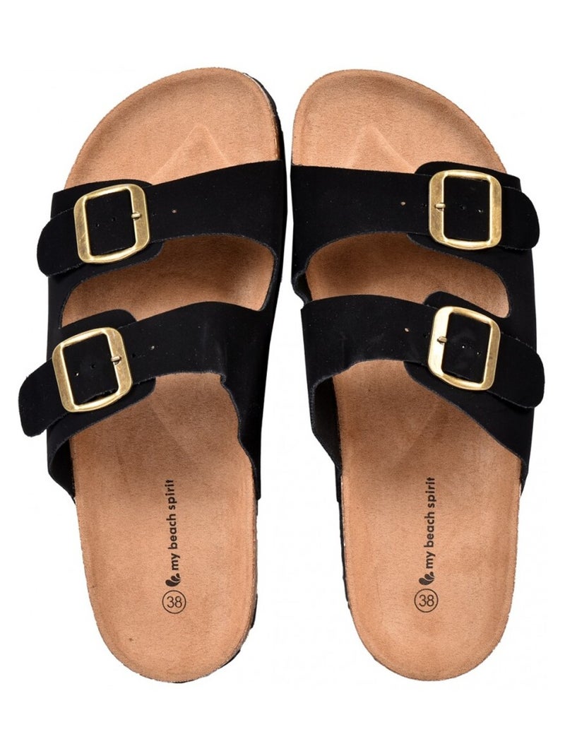 Sandali PREMIUM Fibbia Nero - Kiabi