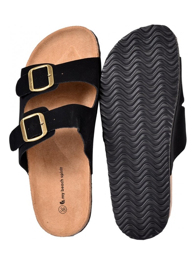 Sandali PREMIUM Fibbia Nero - Kiabi
