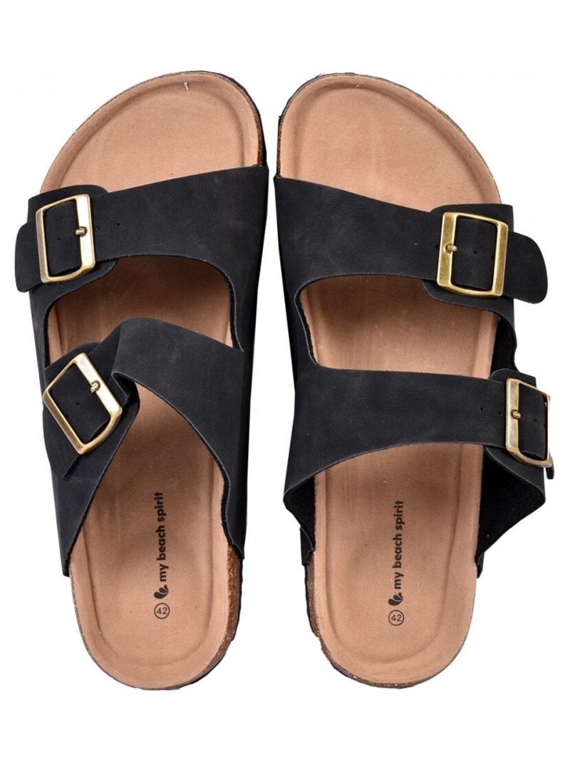 Sandali PREMIUM Fibbia Nero - Kiabi