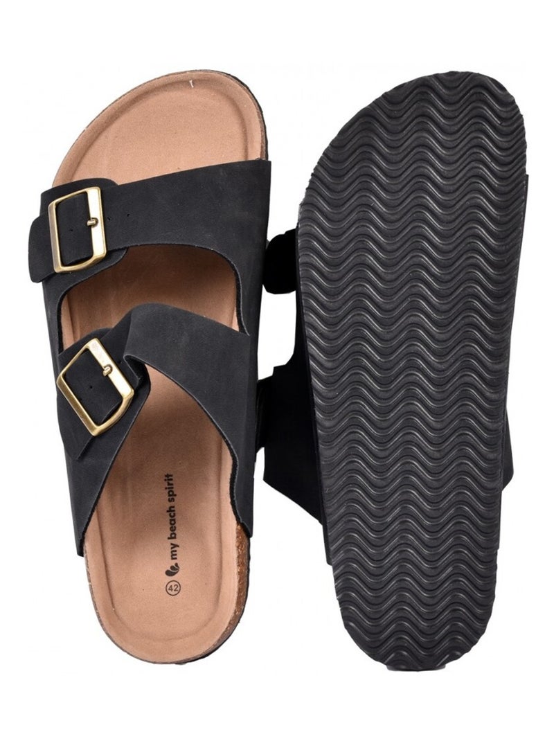 Sandali PREMIUM Fibbia Nero - Kiabi